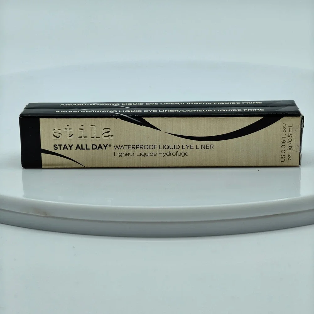 Stila Stay All Day Waterproof Liquid Eye Liner Intense Black Set of 2 New In Box